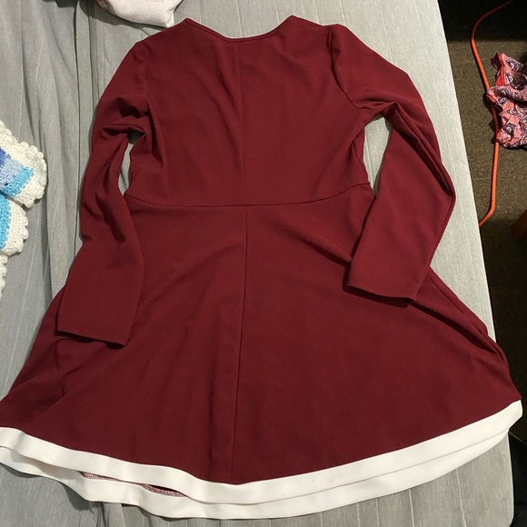 NWOT Contrast Trim Skater Dress - Picture 8 of 8
